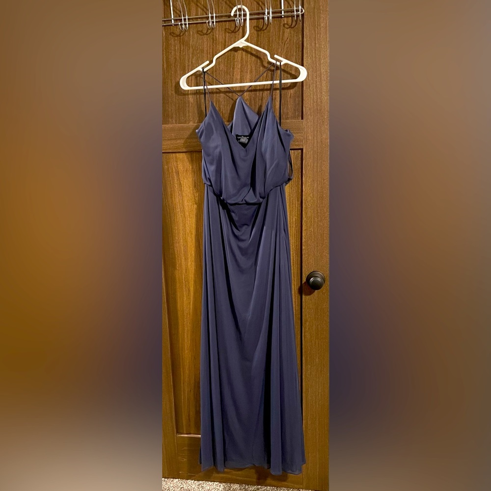 Blue/grey bridesmaid dress